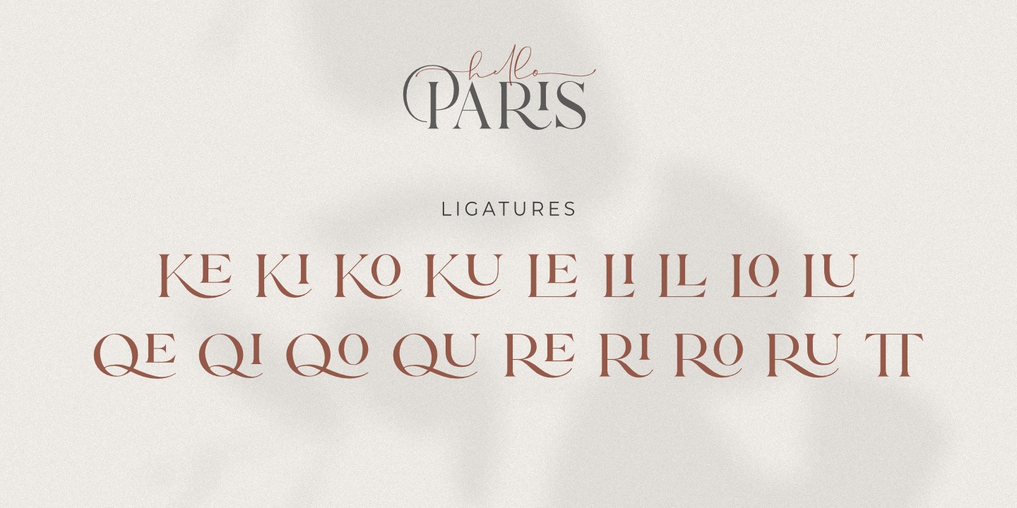 Ejemplo de fuente Hello Paris Serif Medium